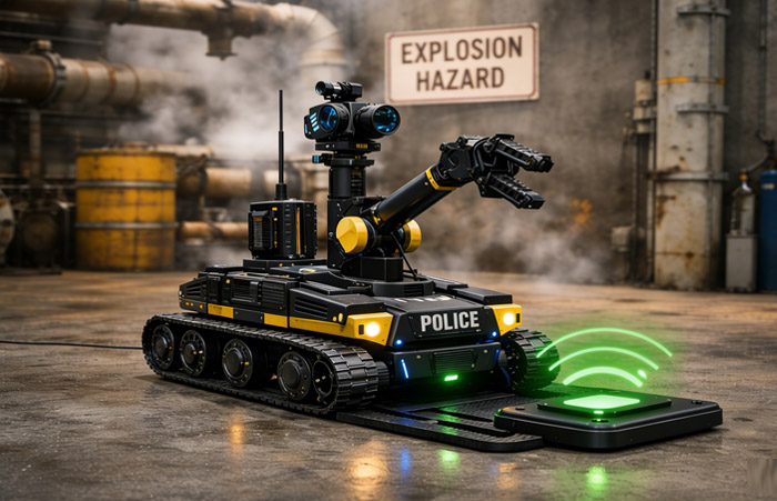 防爆巡检机器人无线充电